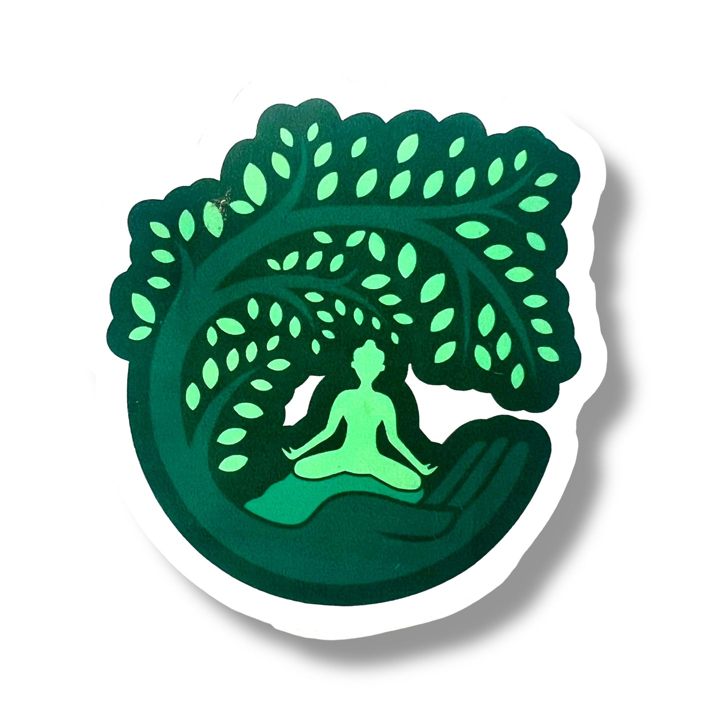 New Life Tree of Life Meditation Yoga Sticker 3” /  Green / Inspirational Decal