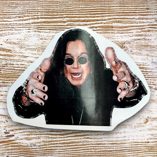 Ozzy Osbourne ‘Prince of Darkness’ 3-Inch Sticker – Iconic Design for Water Bottles, Laptops, Gifts, and Fans of Rock’s Dark Legend