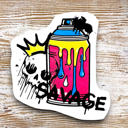 Y2K Graffiti Hand Spray Sticker – Hip-Hop Artist Decal for Water Bottles, Laptops, and Sticker Books