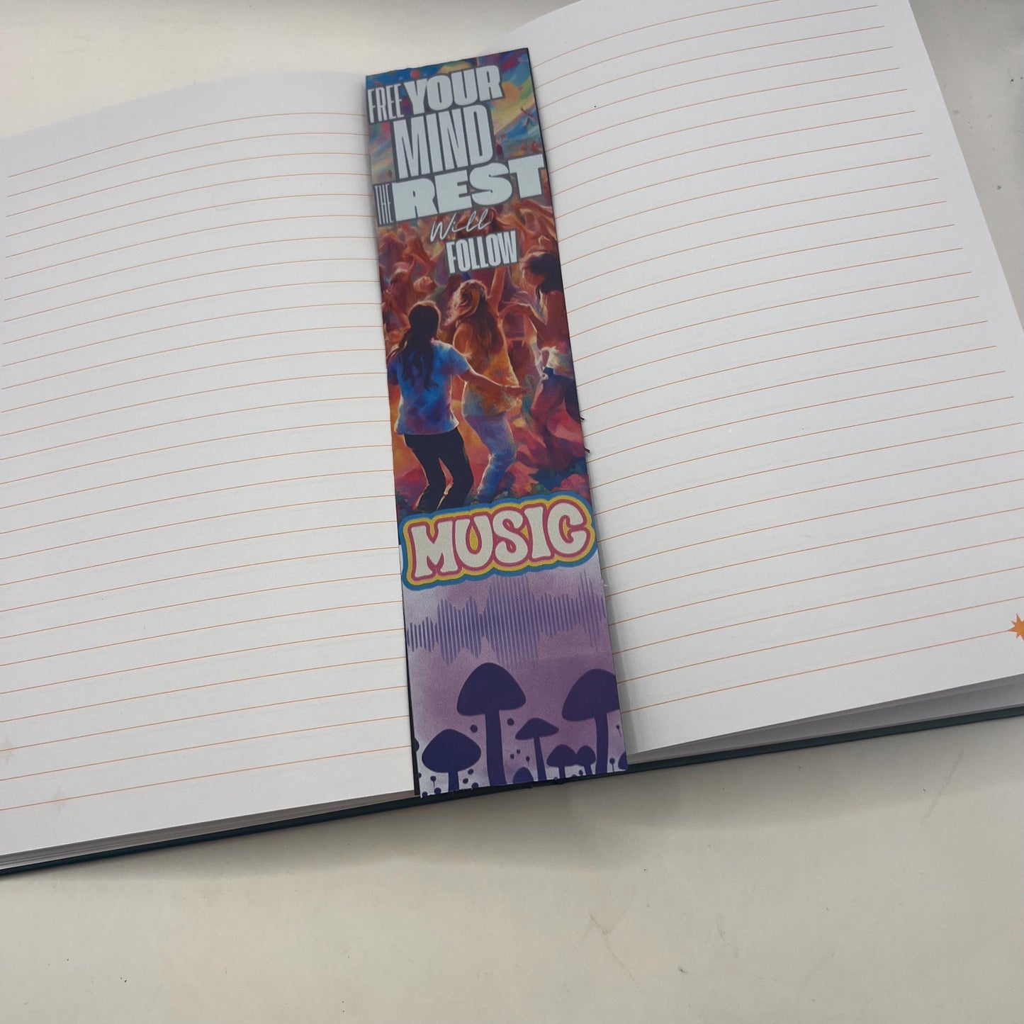 Festival Music Songwriter  Bookmark –  2x8” Reading Accessory – Music-Inspired Gift for Book Lovers – Journaling Companion