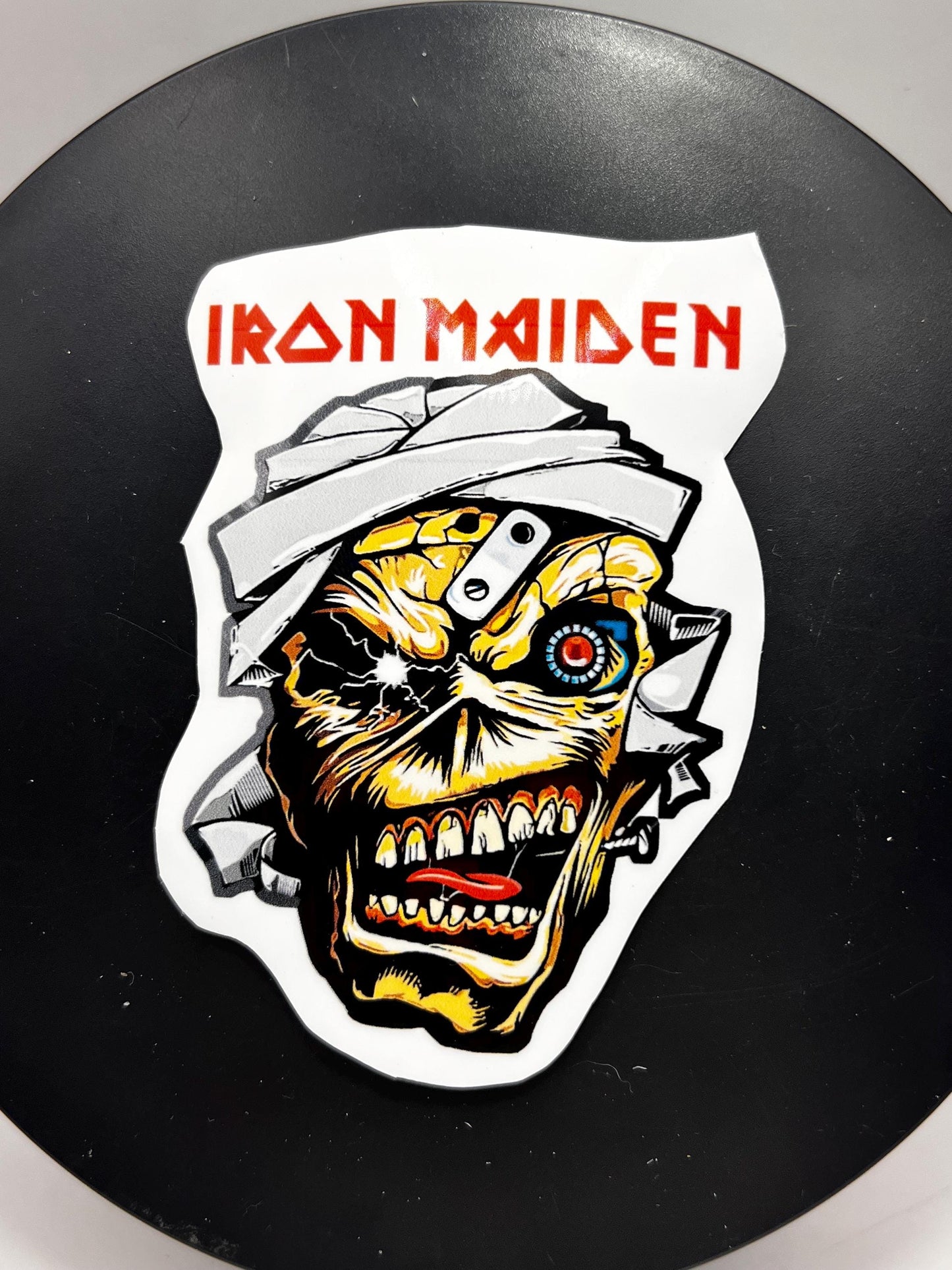 Iron Maiden Eddie Sticker - 3” Rock Band Decal - Iconic Heavy Metal Art for Fans, Laptops, Water Bottles, Scrapbooks